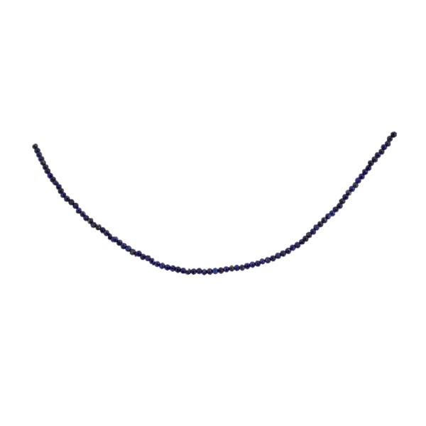 Lapis, strand, blue, rondelle bead, faceted, Ø 2 mm