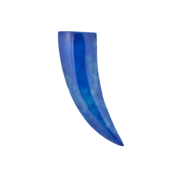 Lapis, blue, tiger tooth, smooth, 30 x 12 x 5 mm