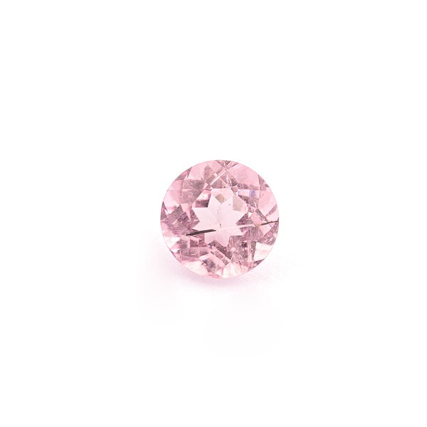 Tourmaline, rose, faceted, round, 7 mm