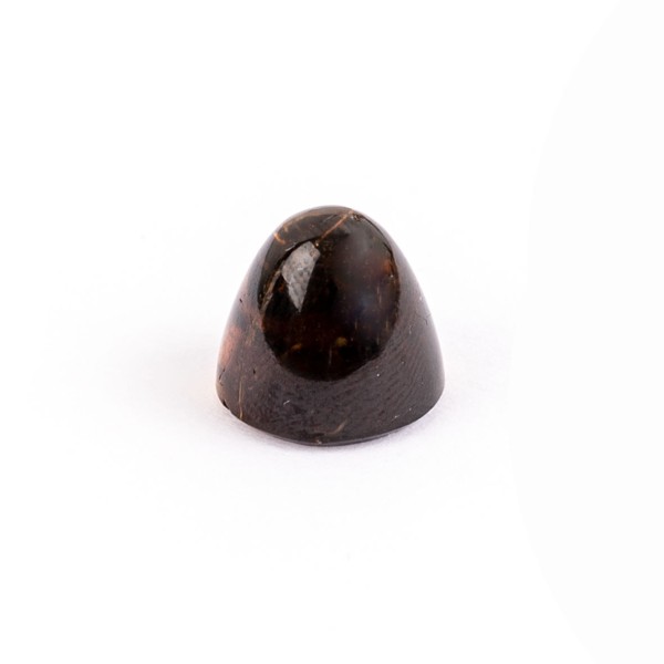 Tourmaline, brown, cone, smooth, round, 11 mm