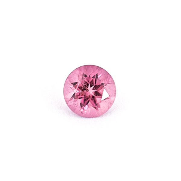 Tourmaline, pink, faceted, round, 6.5 mm