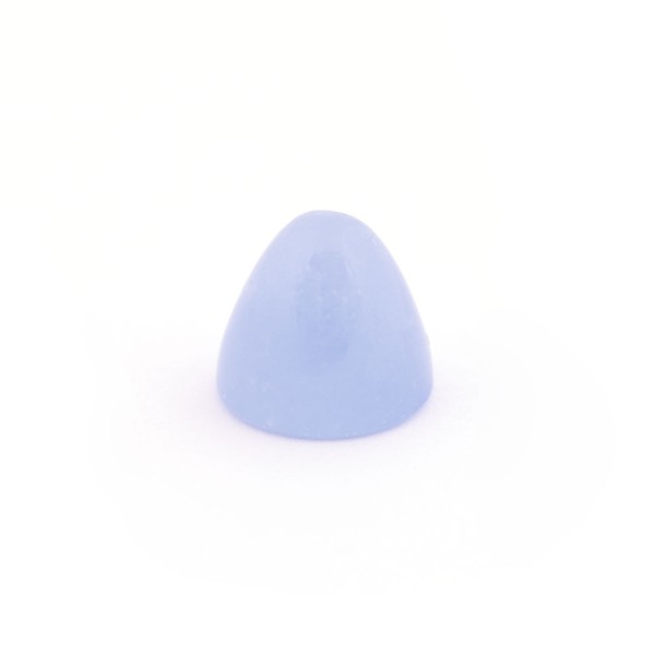 Jade, dyed, blue, cone, smooth, round, 11 mm