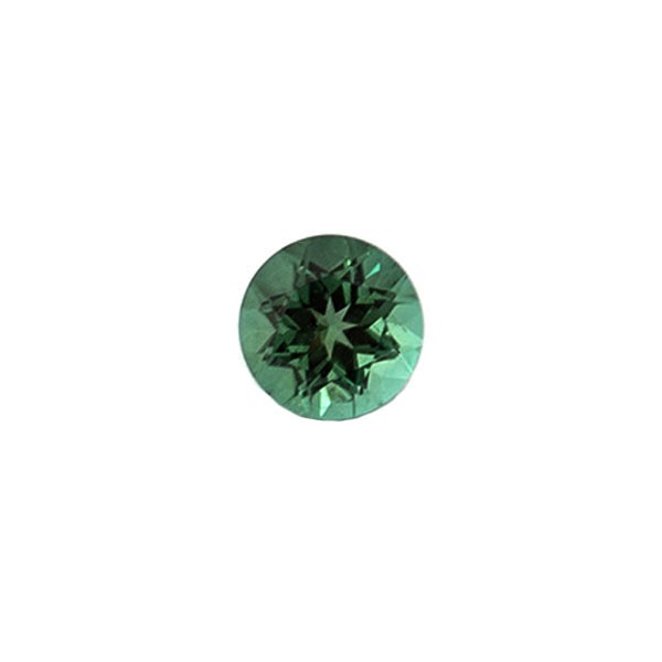 Tourmaline, green, faceted, round, 6.5 mm