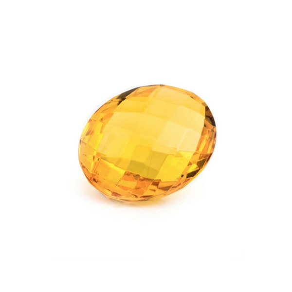 Natural amber, golden, briolette, oval, 14 x 10 mm
