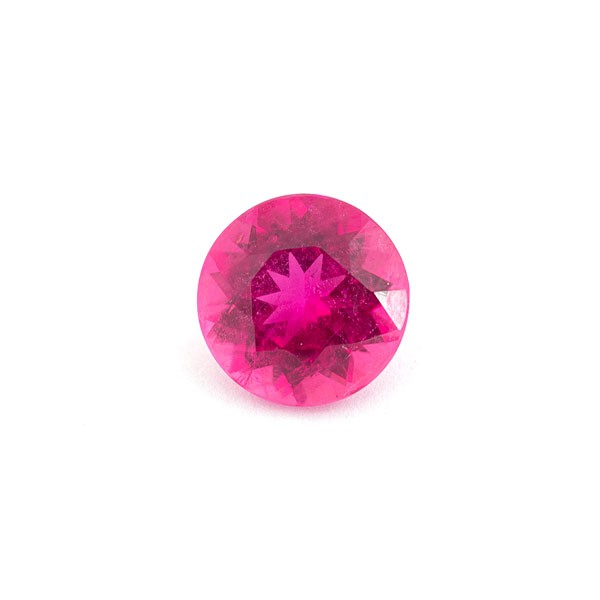 Tourmaline, hot pink, faceted, round, 11 mm