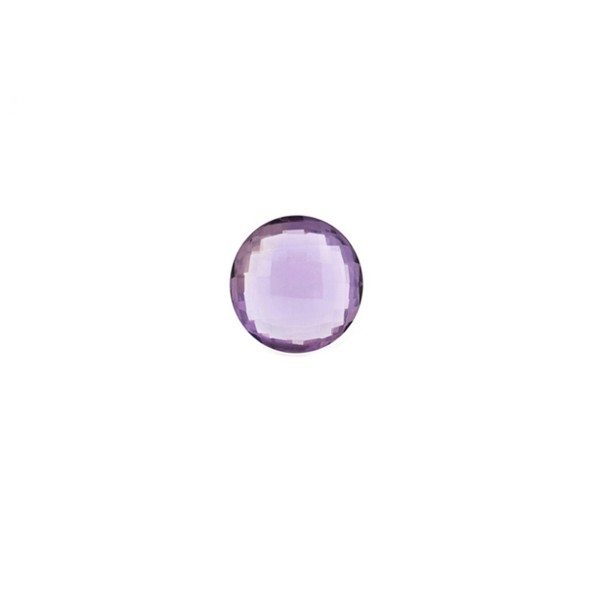 Amethyst (Brazil), dark violet, faceted briolette, round, 6 mm