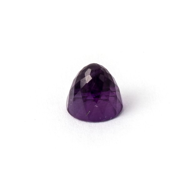 Amethyst (Africa), dark violet, cone, faceted, round, 8 mm