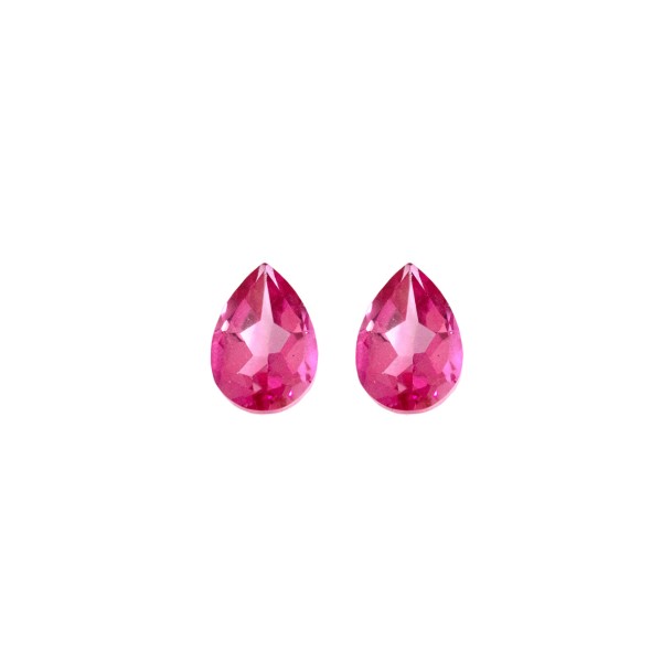 Topaz, pink, faceted, pear shape, 7x5mm