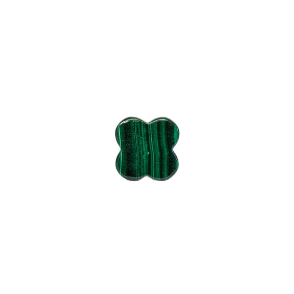 Malachit, grün, Kleeblatt, flach, 6x6mm