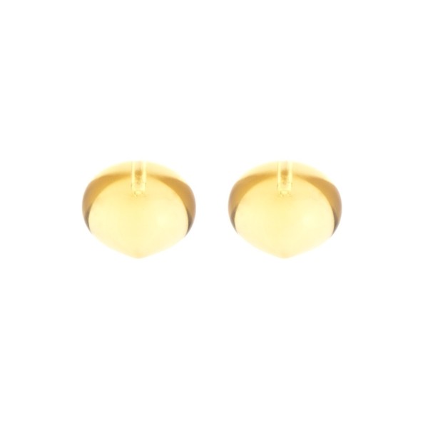 Citrine, golden color, teardrop, smooth, onion shape, 13 x 11 mm