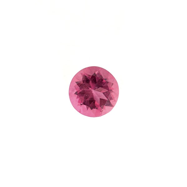 Turmalin, pink, facettiert, rund, 6 mm