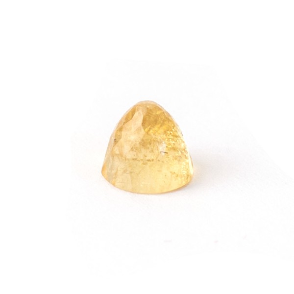 Tourmaline, yellow, cone, faceted, round, 8mm