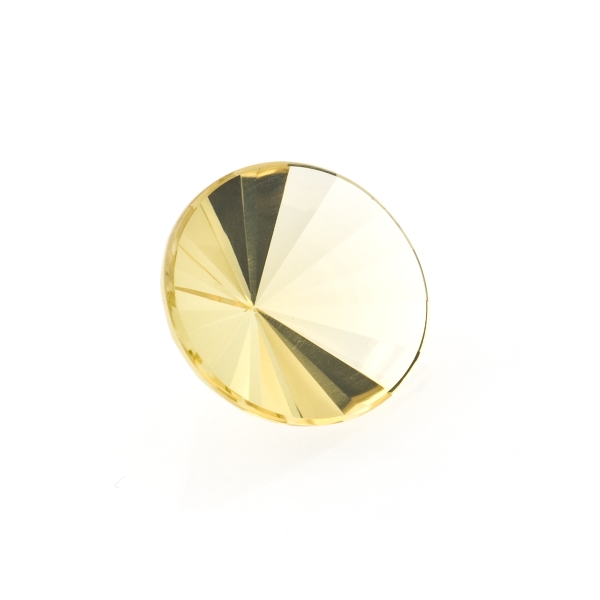 Citrine, golden color (light), mirror cut, round, 18mm