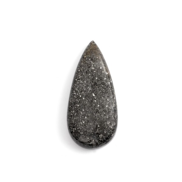 Sunstone, grey, cabochon, pear shape, 23x15.5mm