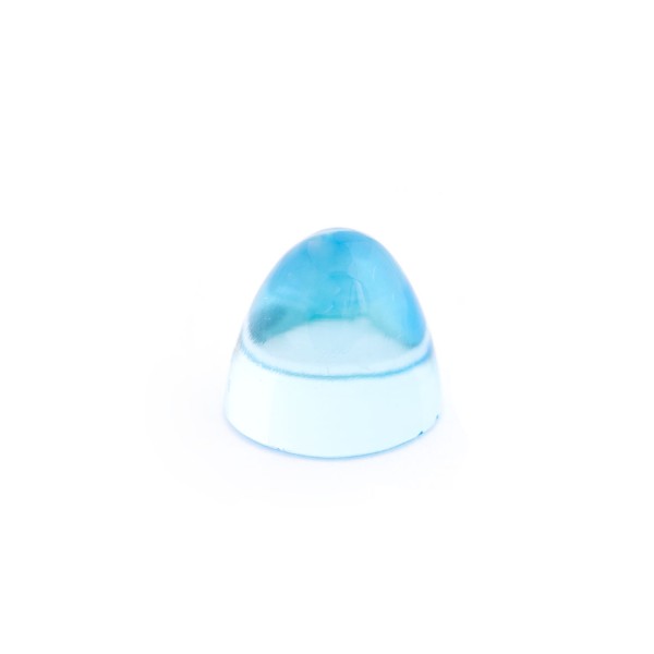 Blue topaz, sky blue, cone, smooth, round, 11 mm