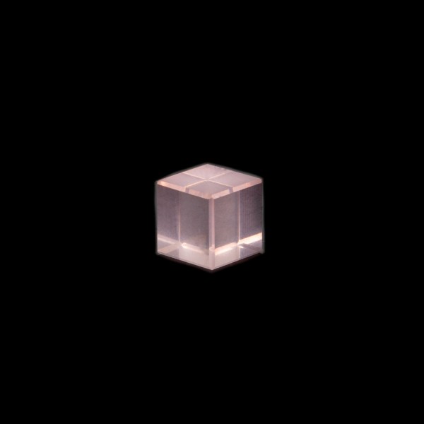 Rose quartz, rose, cube, smooth, 6x6mm