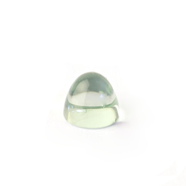 Prasiolite (green amethyst), green, cone, smooth, round, 8 mm