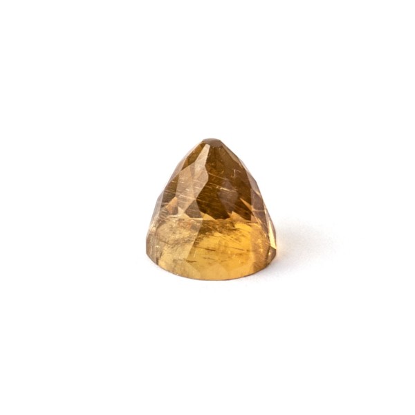 Citrine, golden color, cone, faceted, round, 8mm