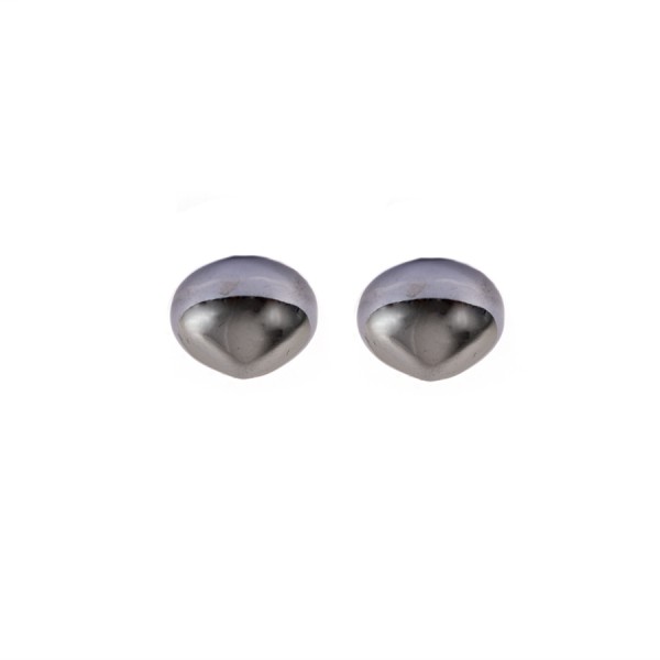 Hematite (bloodstone), grey, teardrop, smooth, onion shape, 13x11mm