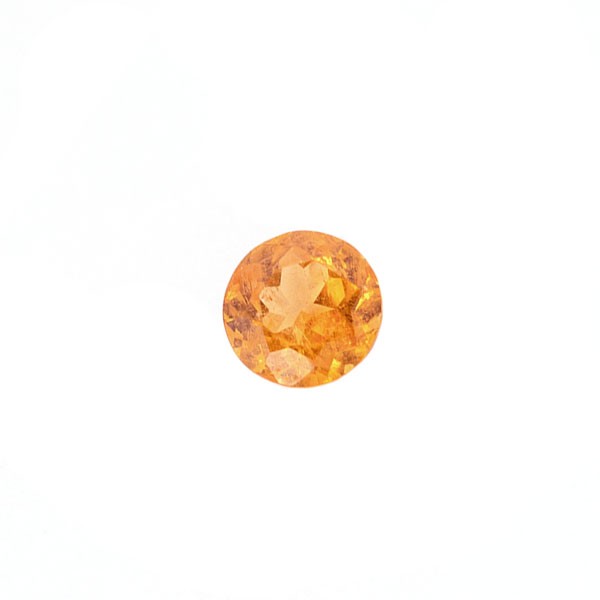 Mandarin-Granat, orange, rund, facettiert, 5 mm
