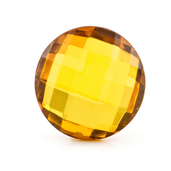 Natural amber, golden, briolette, round, 18 mm