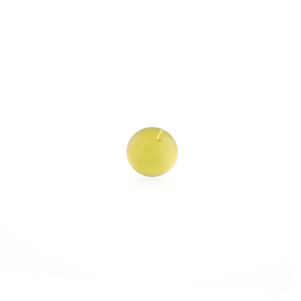 Natural amber, green, bead, smooth, Ø 8 mm