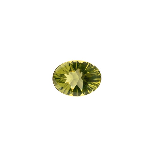 Bernstein (natur), grün, Buff Top, concave, oval, 8x6 mm