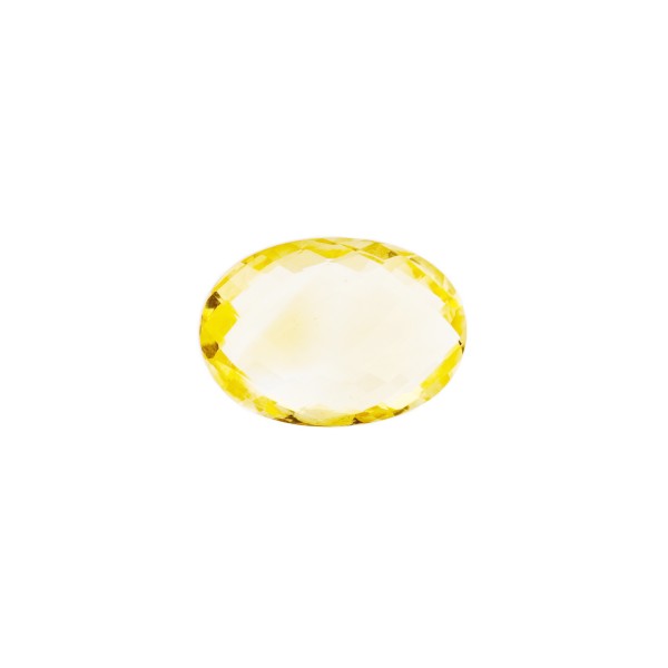 Citrine, light golden color, faceted briolette, oval, 10 x 8 mm