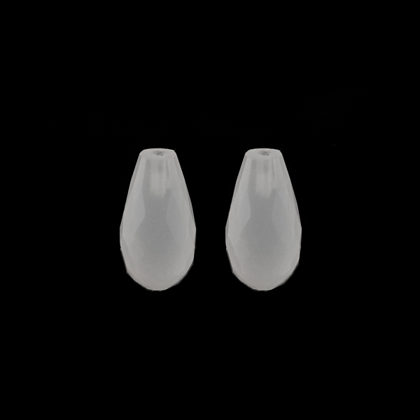 Moonstone, white, teardrop, faceted, 10x6mm