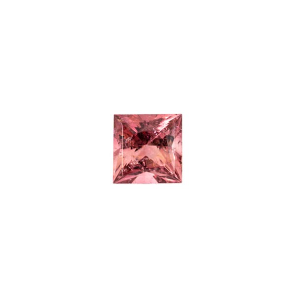 Tourmaline, dusky pink, faceted, carré, 5x5 mm