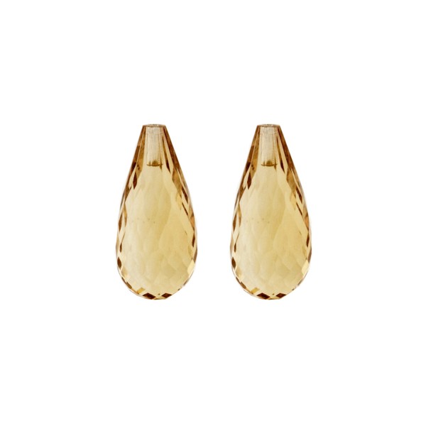 Champagne quartz, champagne, teardrop, faceted, 22 x 10 mm