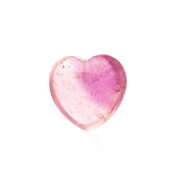 Turmalin, rosa, glatt, Linse, Herzform, 10x10 mm