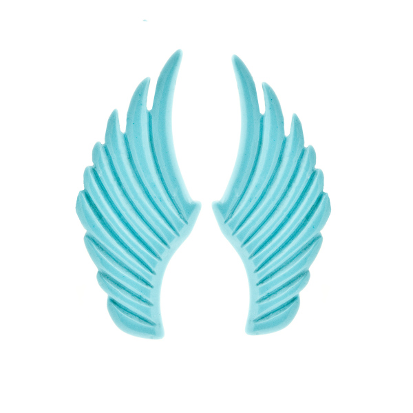 Turquoise (reconstructed, without matrix), wing, 43 x 19 mm