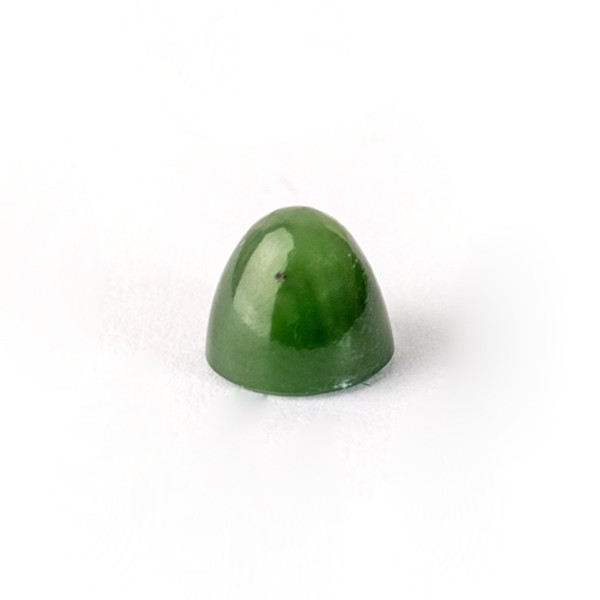 Russian jade, green, cone, smooth, round, 8mm