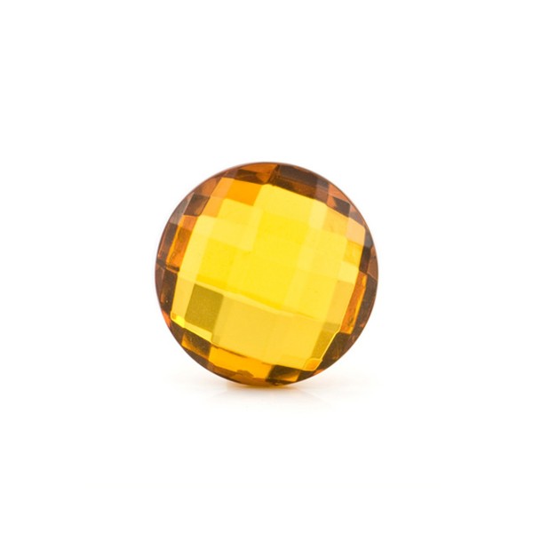 Natural amber, golden, briolette, round, 12 mm