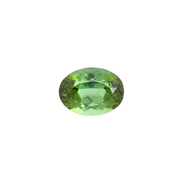 Tourmaline, light green, faceted, oval, 9x7 mm