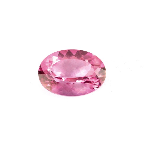 Topaz, morganite colored, faceted, oval, 12x10mm