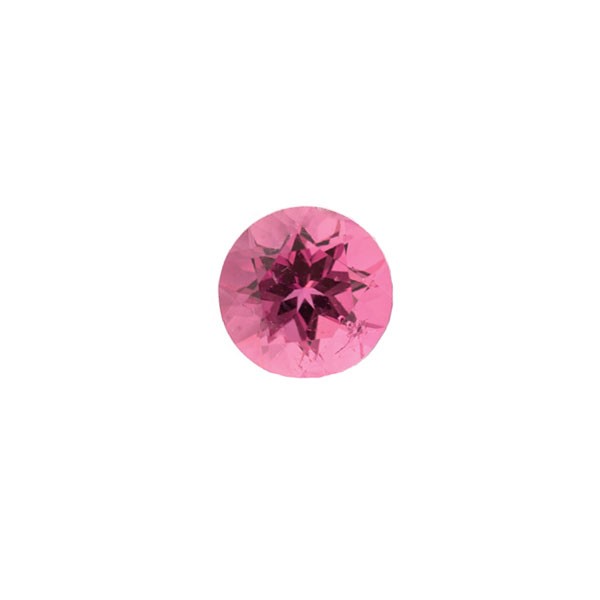 Turmalin, pink, facettiert, rund, 7.5 mm