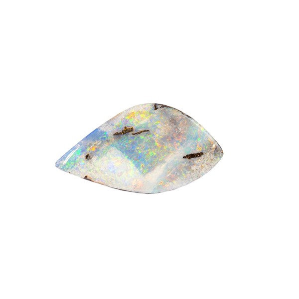Boulder Opal, bunt, fancy, 35x19mm