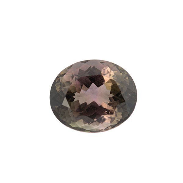 Tourmaline, brown, faceted, oval, 14.8x12.4 mm