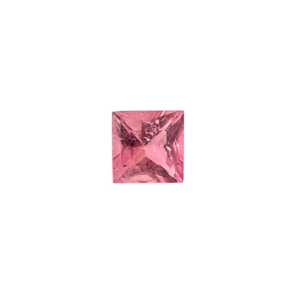 Tourmaline, light pink, faceted, carré, 7x7 mm