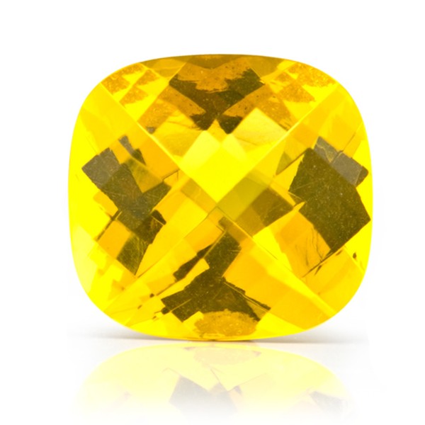 Natural amber, golden, faceted, diagonal chessboard pattern, antique shape, 16 x 16 mm