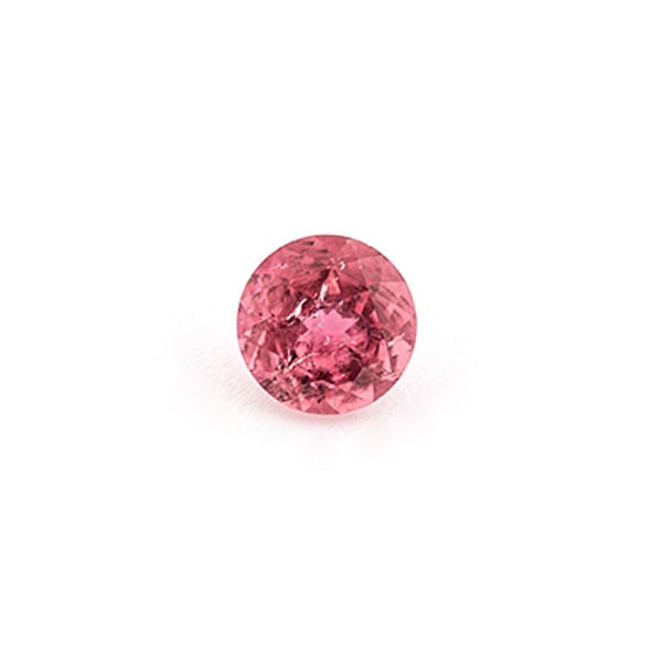 Turmalin, pink, facettiert, rund, 7 mm