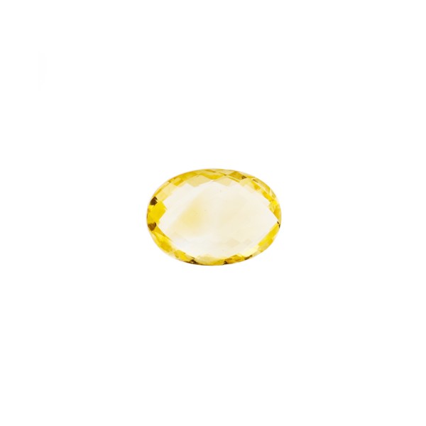 Citrine, light golden color, faceted briolette, oval, 8 x 6 mm