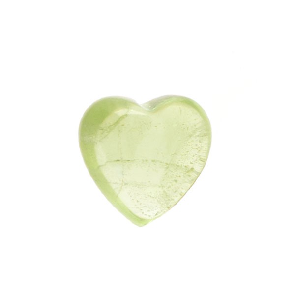 Peridot, grün, glatt, Linse, Herzform, 10x10 mm