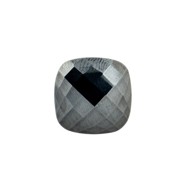 Hematite (bloodstone), grey, faceted briolette, antique shape, 13 x 13 mm