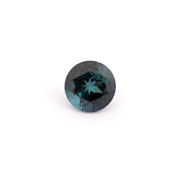 Tourmaline, dark blue, faceted, round, 7.5 mm