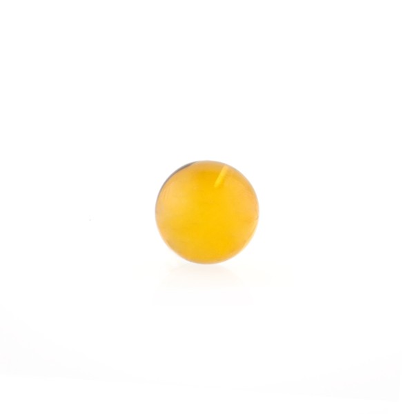 Natural amber, golden, bead, smooth, Ø 14 mm