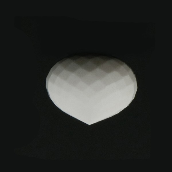 Cacholong, weiß, Pampel, facettiert, Zwiebelform, 19x15mm