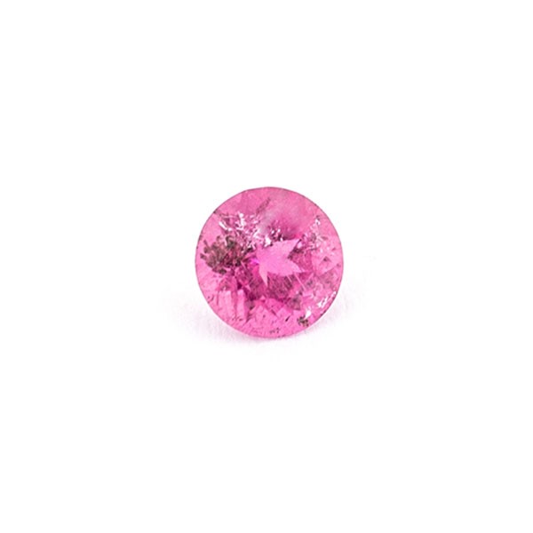 Turmalin, pink, facettiert, rund, 6.5 mm